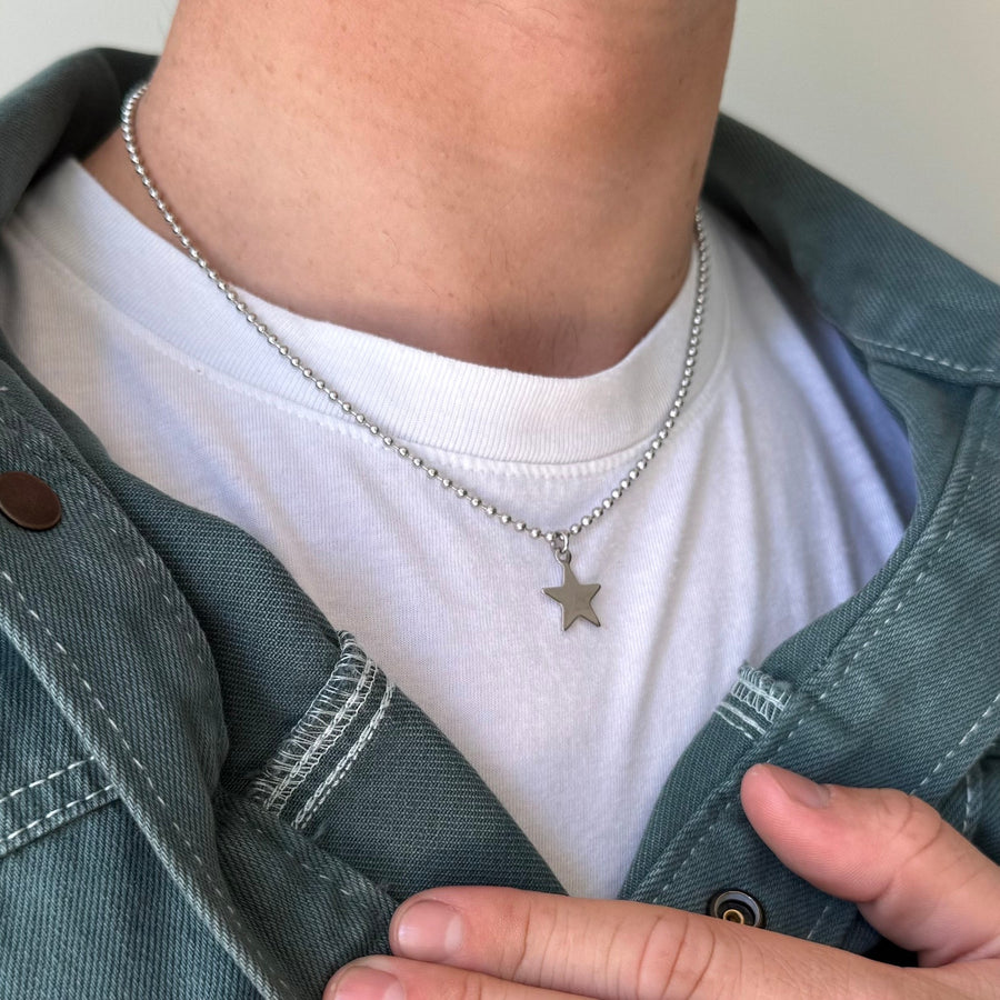 Silver Star Ball Chain