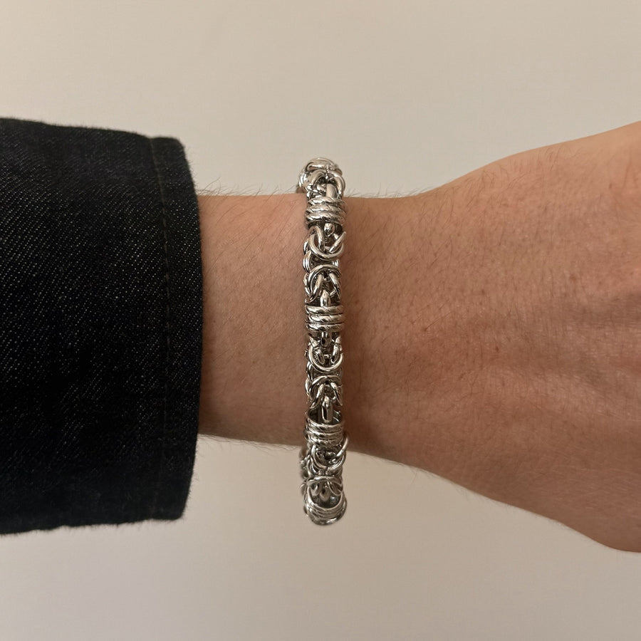Silver Rope Link Bracelet