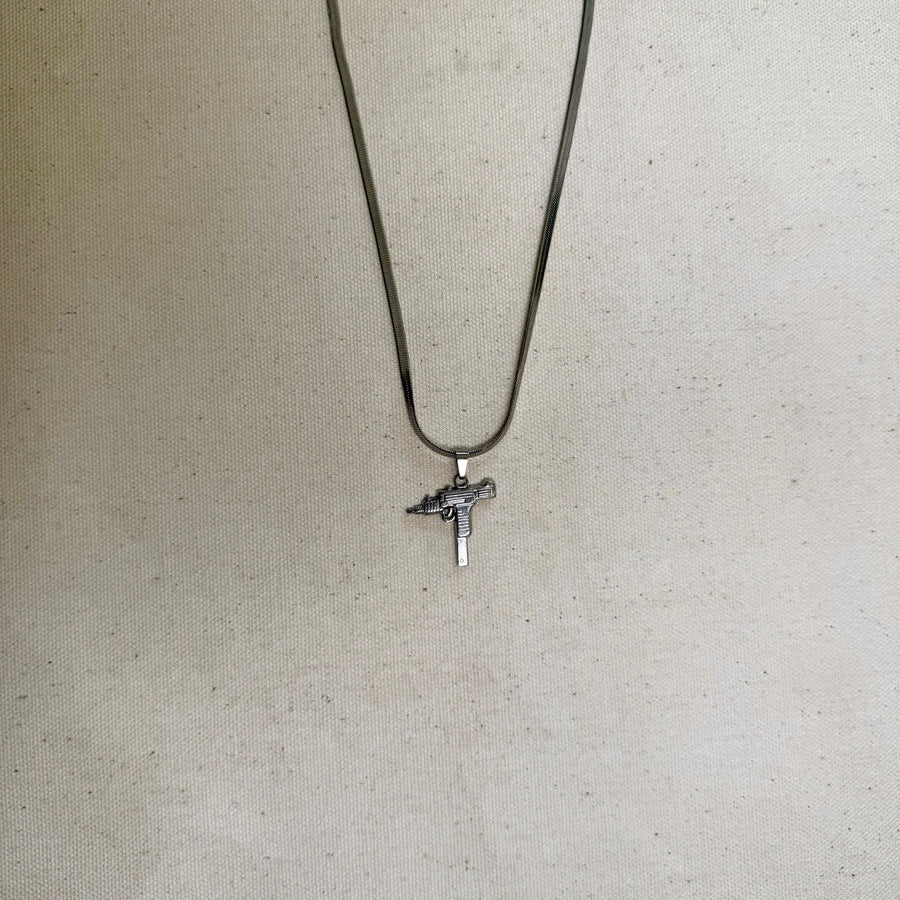 Gun Pendant Necklace