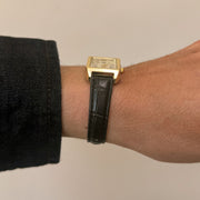 Copied - Y2K Gold black Leather Quartz Watch with Roman Numerals Unisex 8.5" New