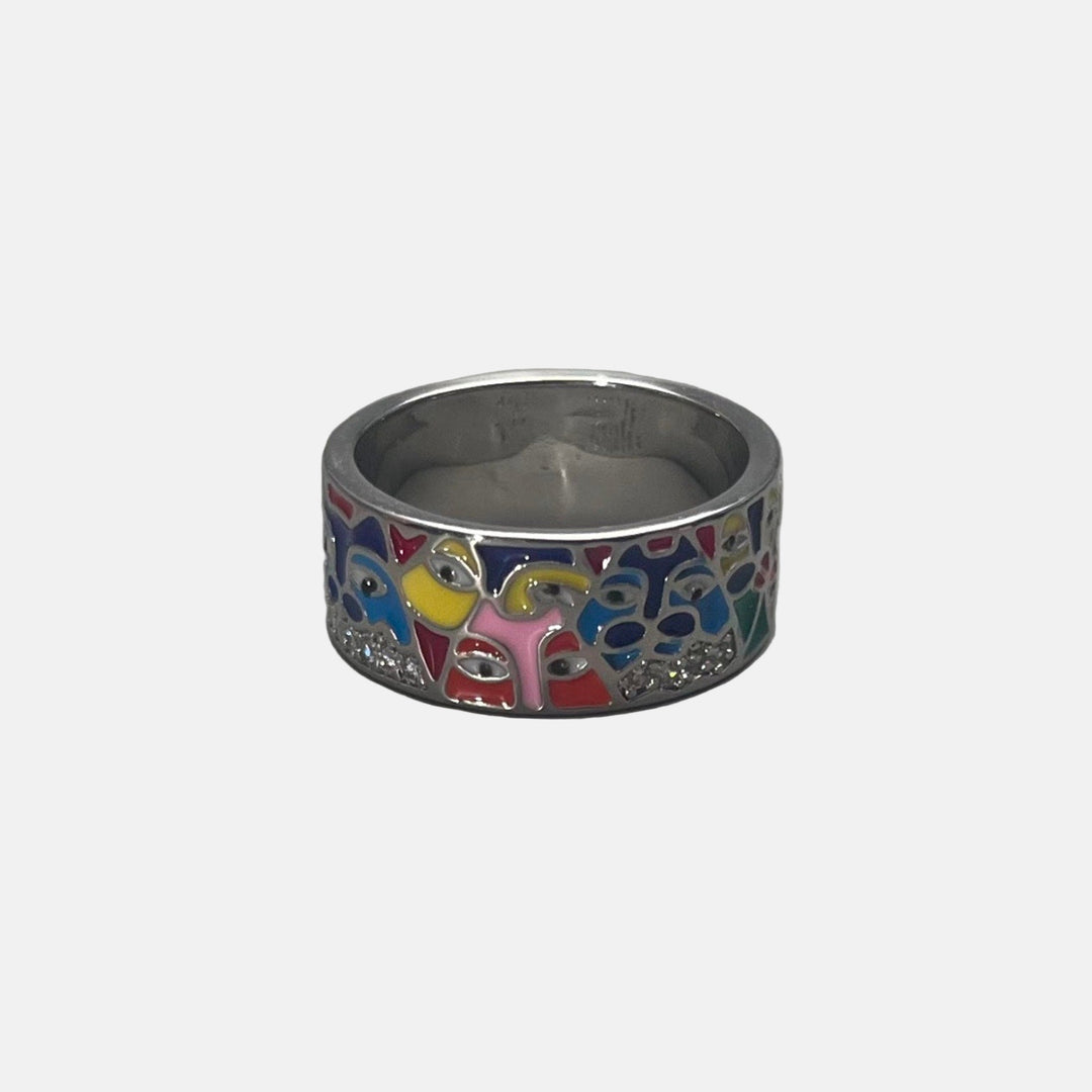 Colorful Enamel Band Ring - Rynor