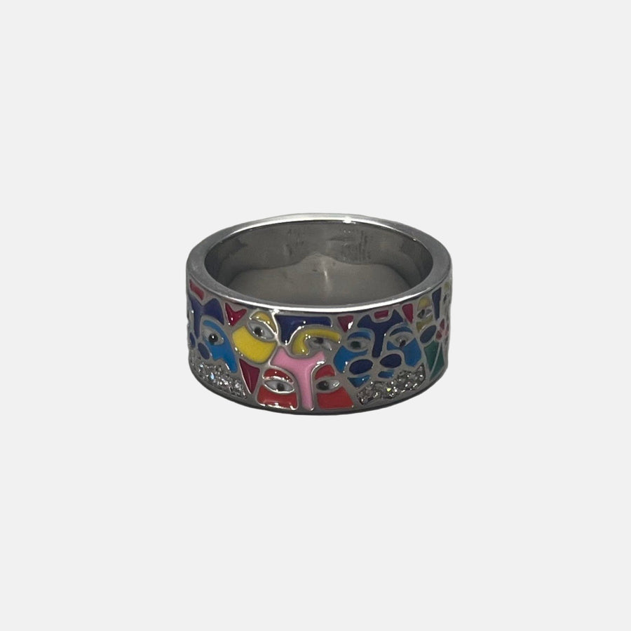 Colorful Enamel Band Ring