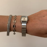 Square Silver Modern Watch
