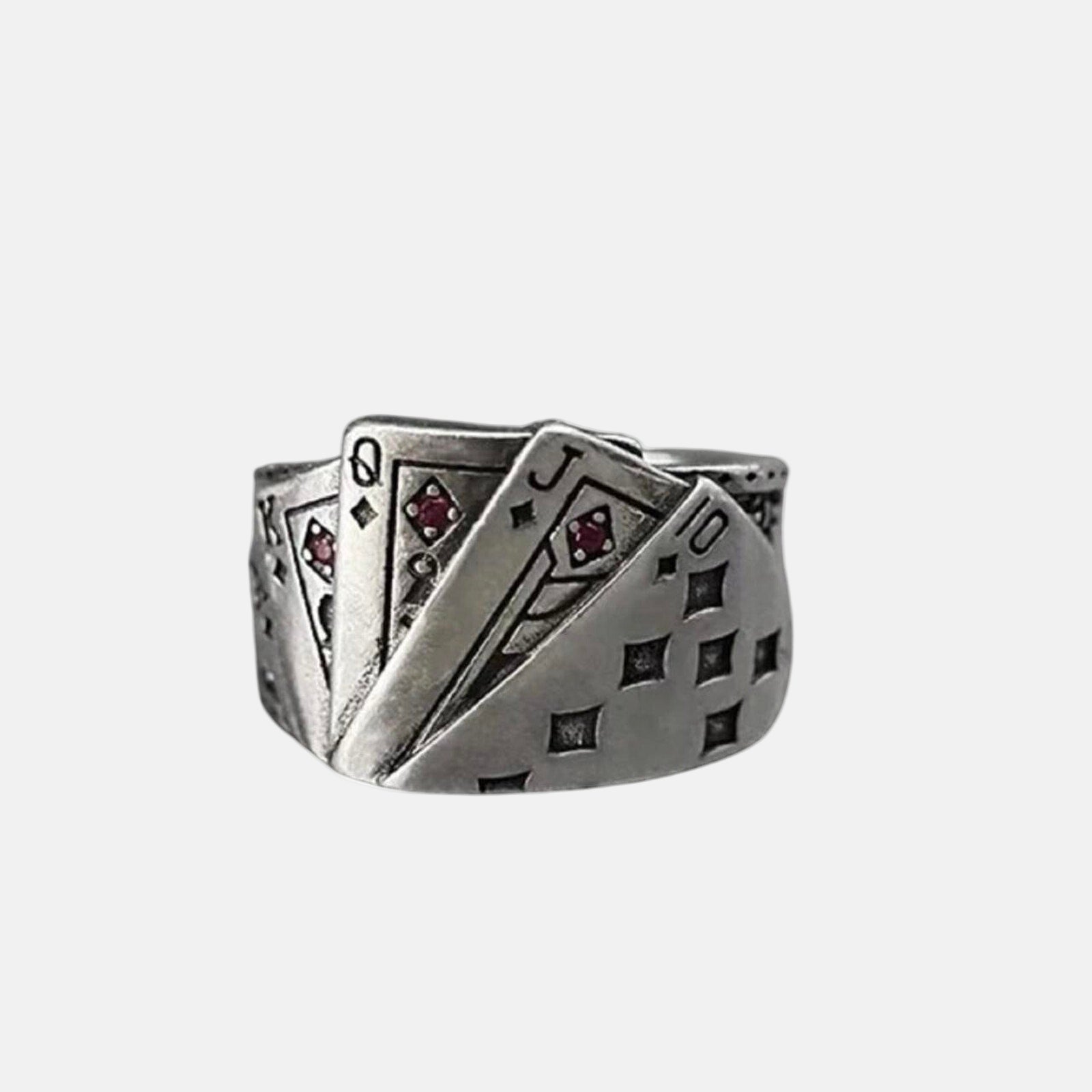 Silver Ace Adjustable Ring