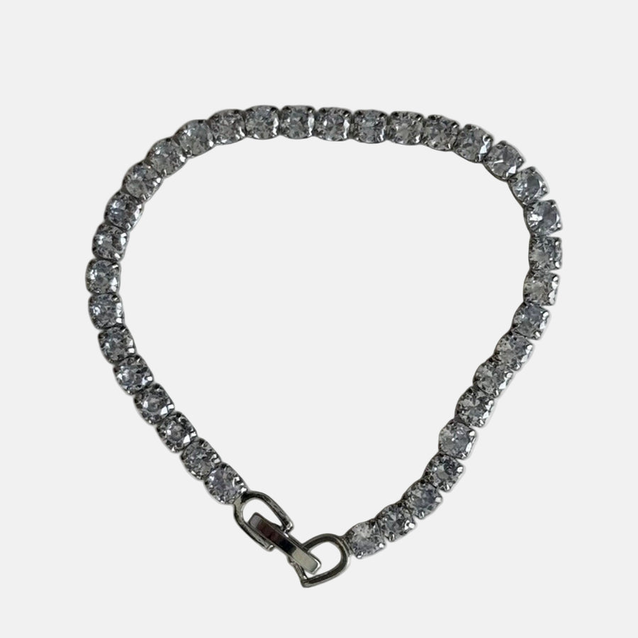 Silver CZ Crystal Bracelet