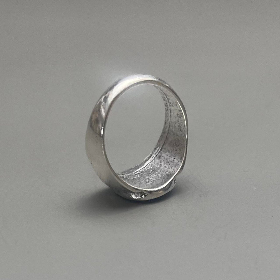 Silver 8-Ball Signet Ring