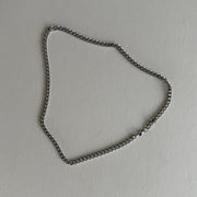 Y2K Silver Cuban Chain Necklace Stainless Steel 20 Inch Unisex Jewelry