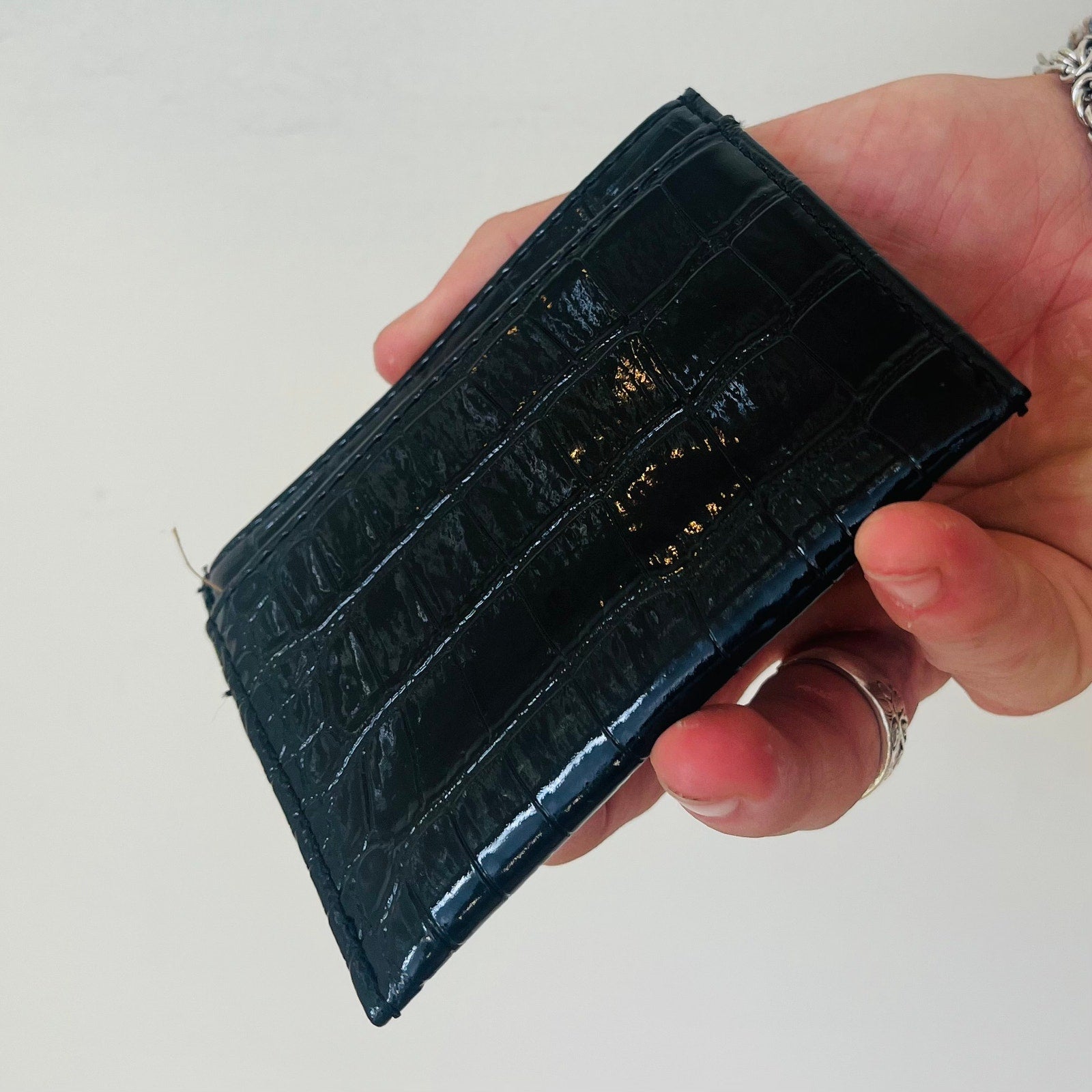 Black Croc Cardholder Wallet - Rynor