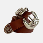 Triple Buckle Western Belt