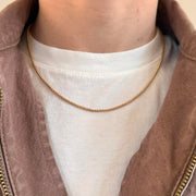 Gold Herringbone Chain Necklace