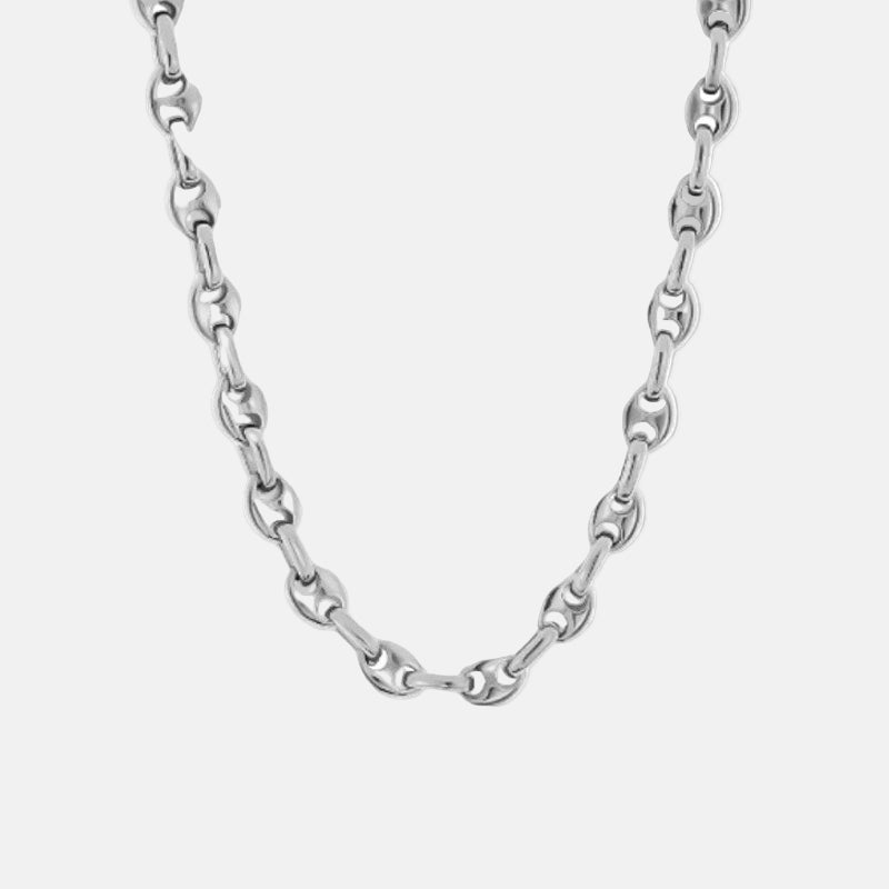 Silver Beaded Chain Necklace - Rynor