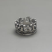 Silver Gothic Crown Ring