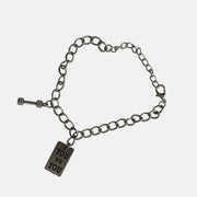 Silver Lock Charm Bracelet