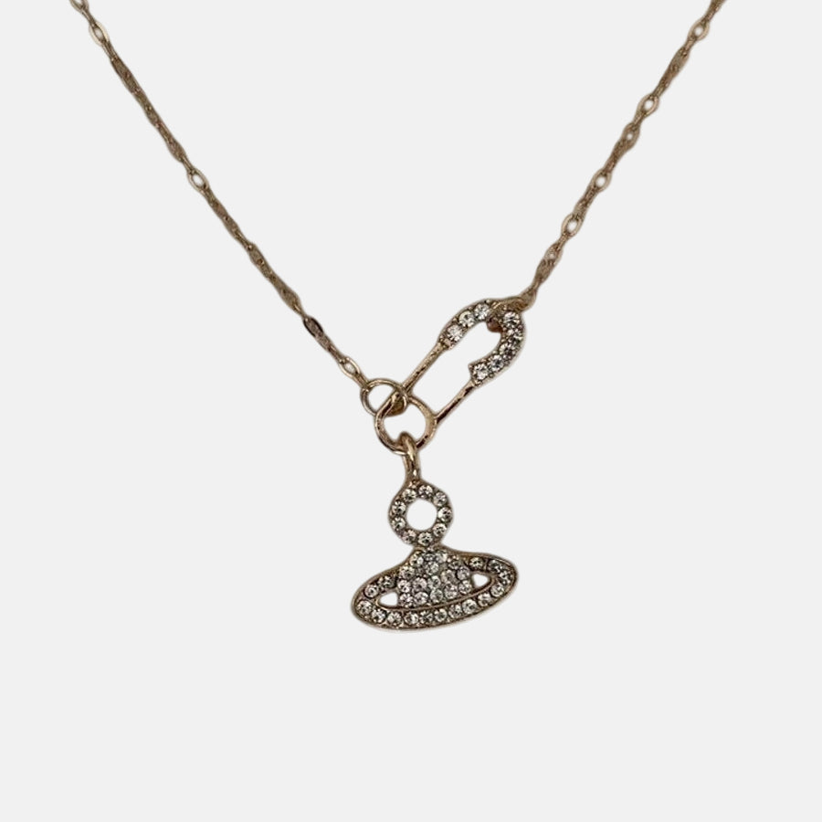 Gold Orb Pendant Necklace