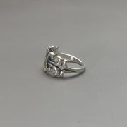 Silver Cross Band Ring