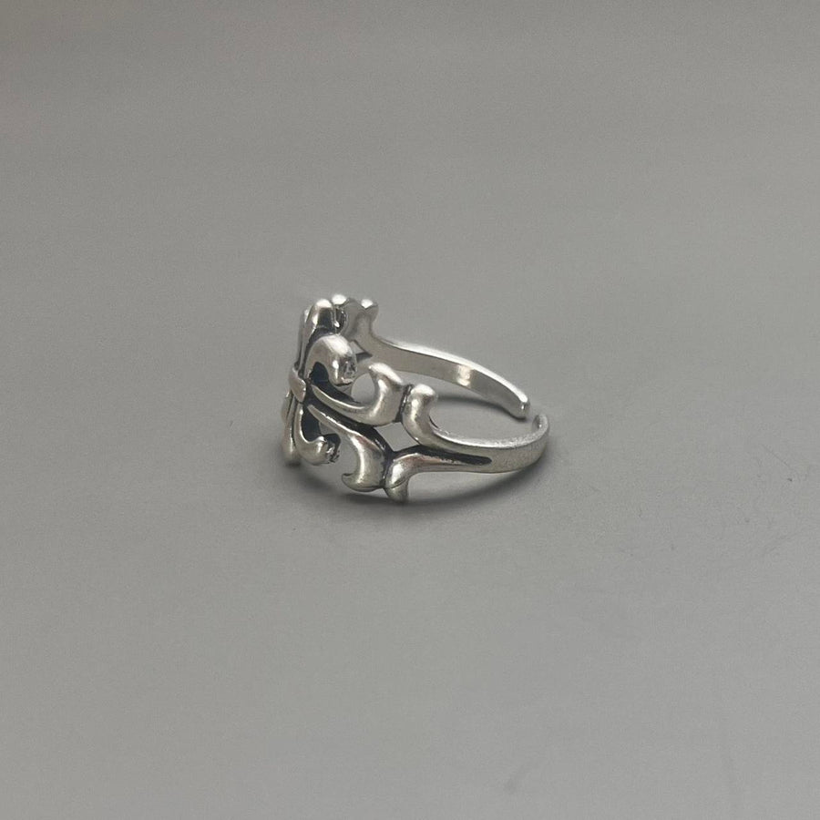 Silver Cross Band Ring