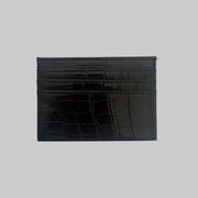 Black Croc Cardholder Wallet