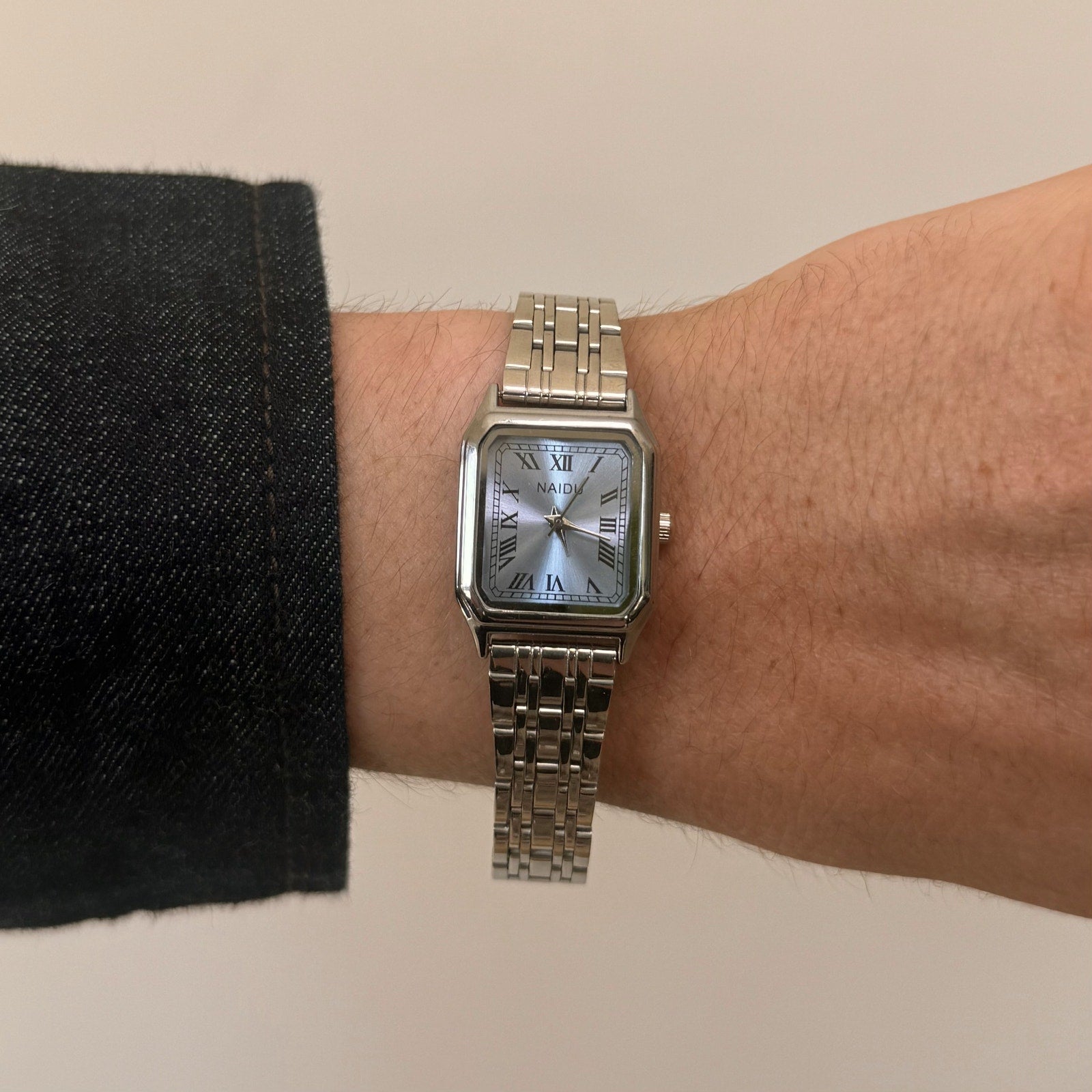 Rectangular Black Dial Watch