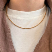 Gold Herringbone Chain Necklace