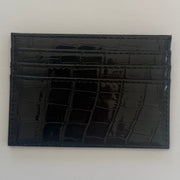 Black Croc Cardholder Wallet