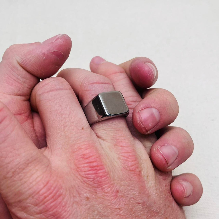 Silver Square Signet Ring