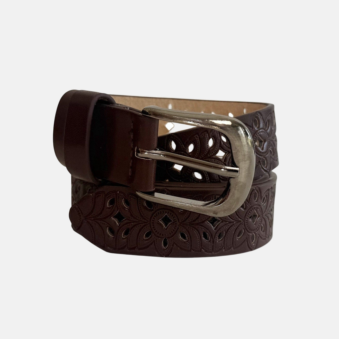 Brown Tooled Belt - Rynor