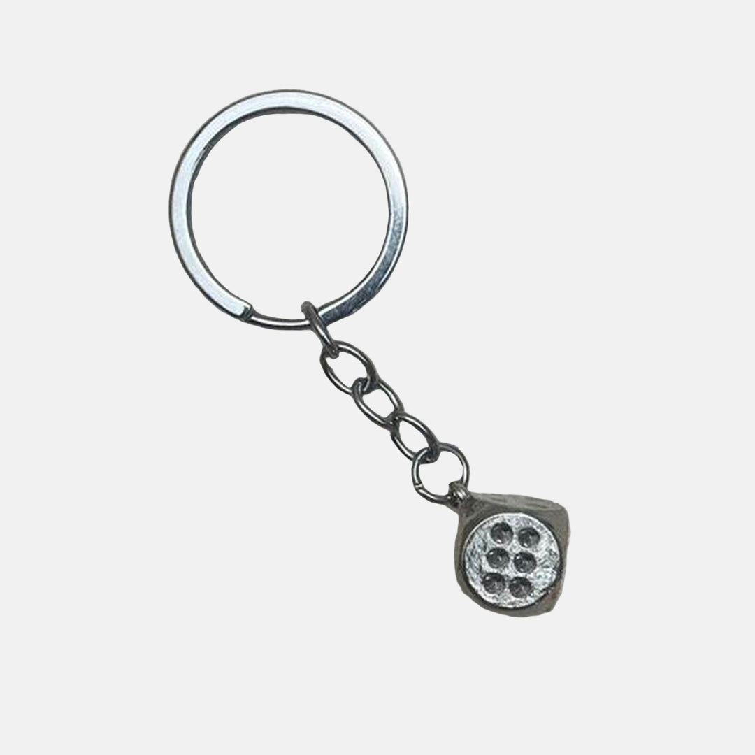 Silver Dice Keychain