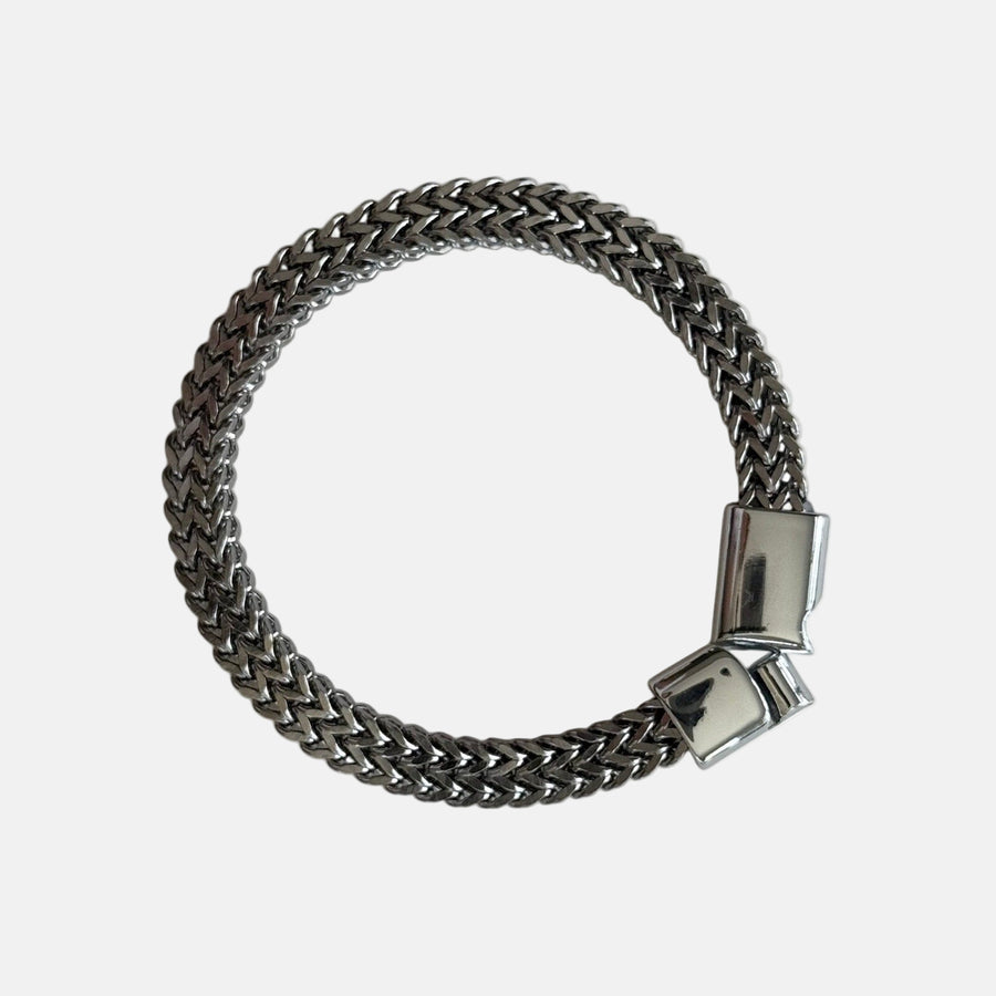 Silver Mesh Chain Magnetic Bracelet