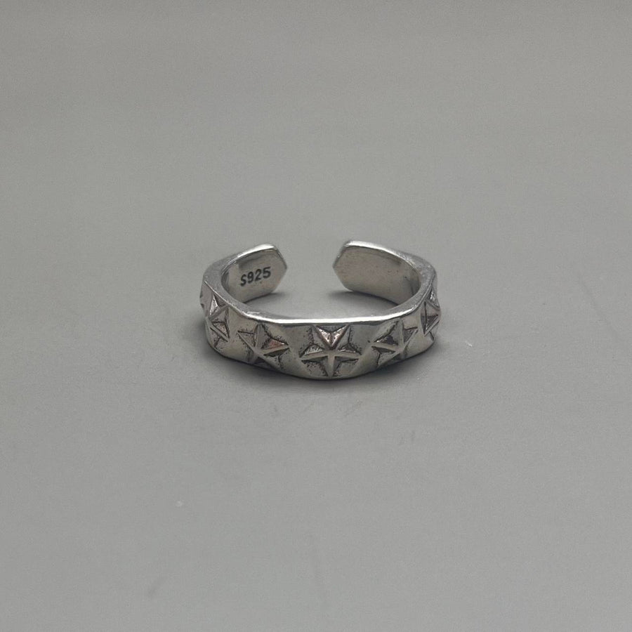 Silver Star Band Ring