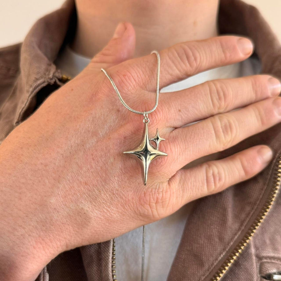 Silver Star Pendant Necklace