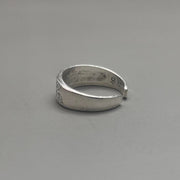 Silver Floral Band Ring