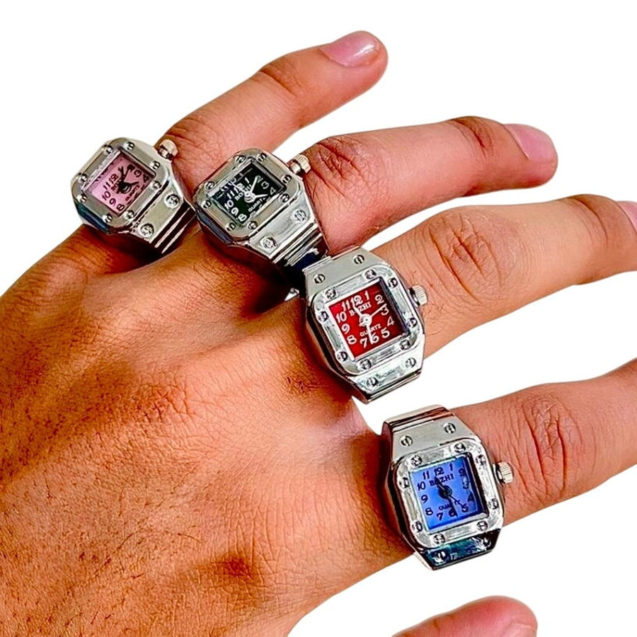 Square Dial Watch Ring
