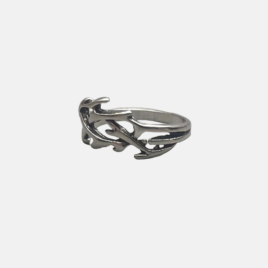 Silver Thorn Band Ring