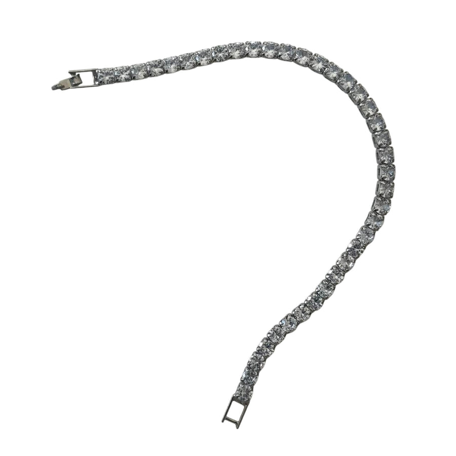 Silver CZ Crystal Bracelet