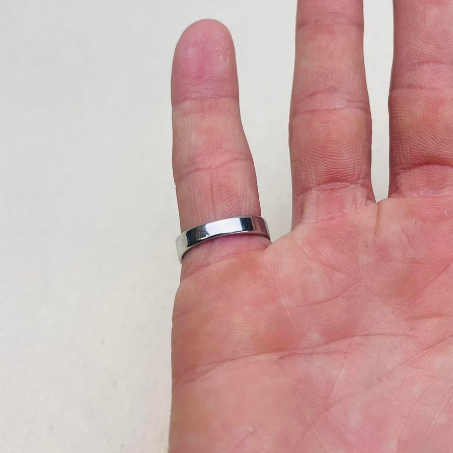 Silver Text Statement Ring