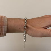 Silver Skull Link Bracelet