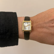 Copied - Y2K Gold black Leather Quartz Watch with Roman Numerals Unisex 8.5" New
