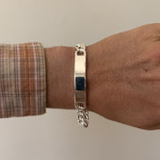 Silver ID Plate Bracelet