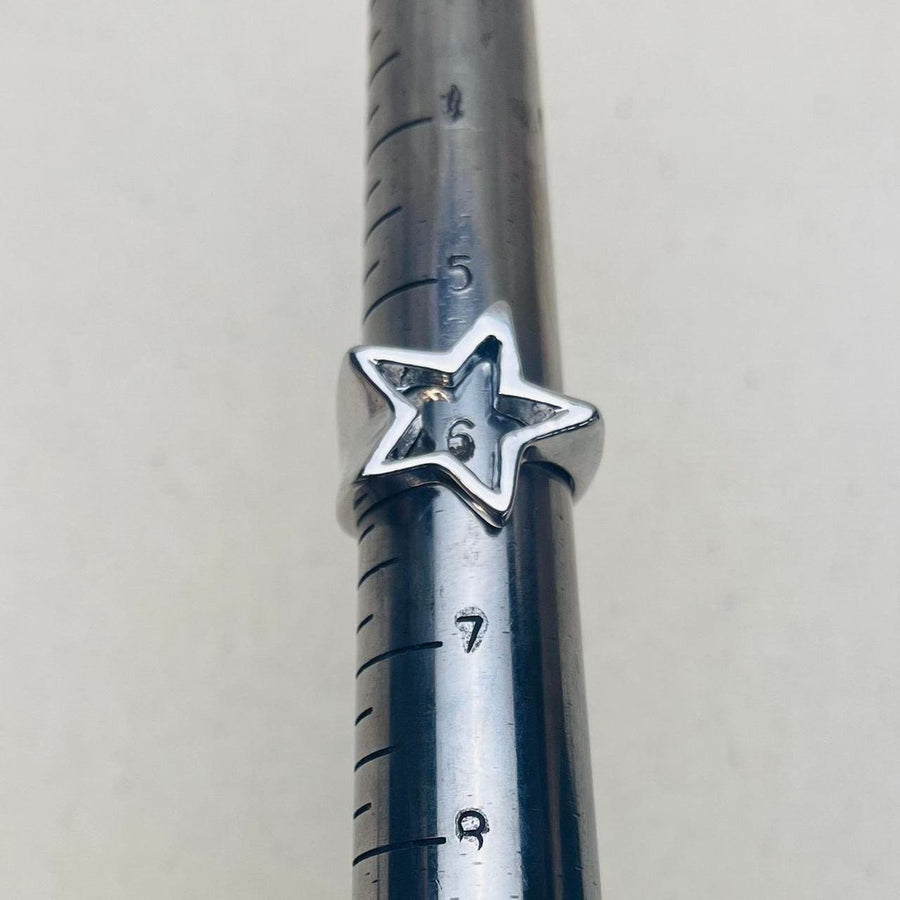 Silver Open Star Ring