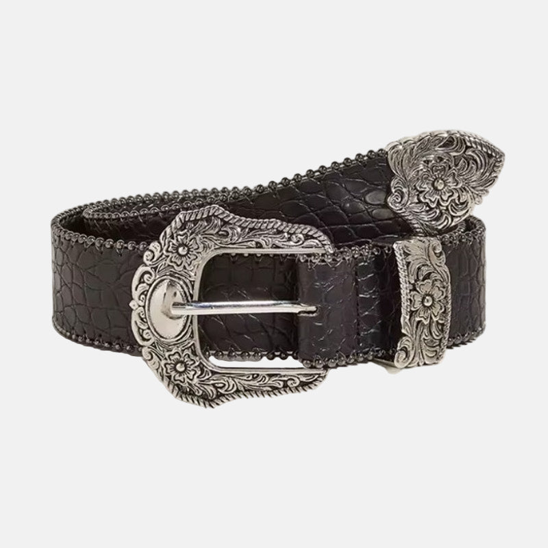 Black Western Buckle Belt - Rynor