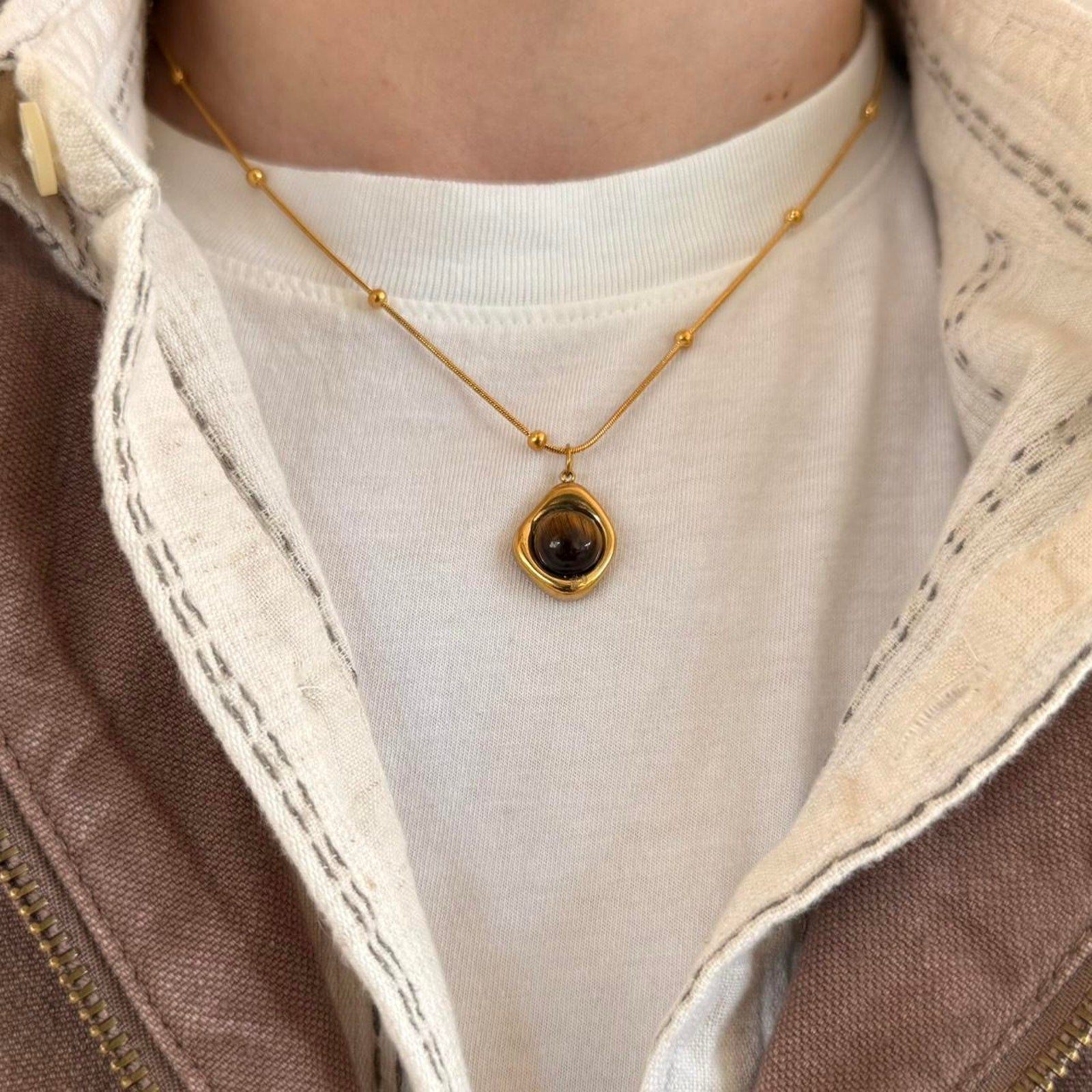 Gold Medallion Pendant Necklace