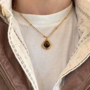 Gold Medallion Pendant Necklace