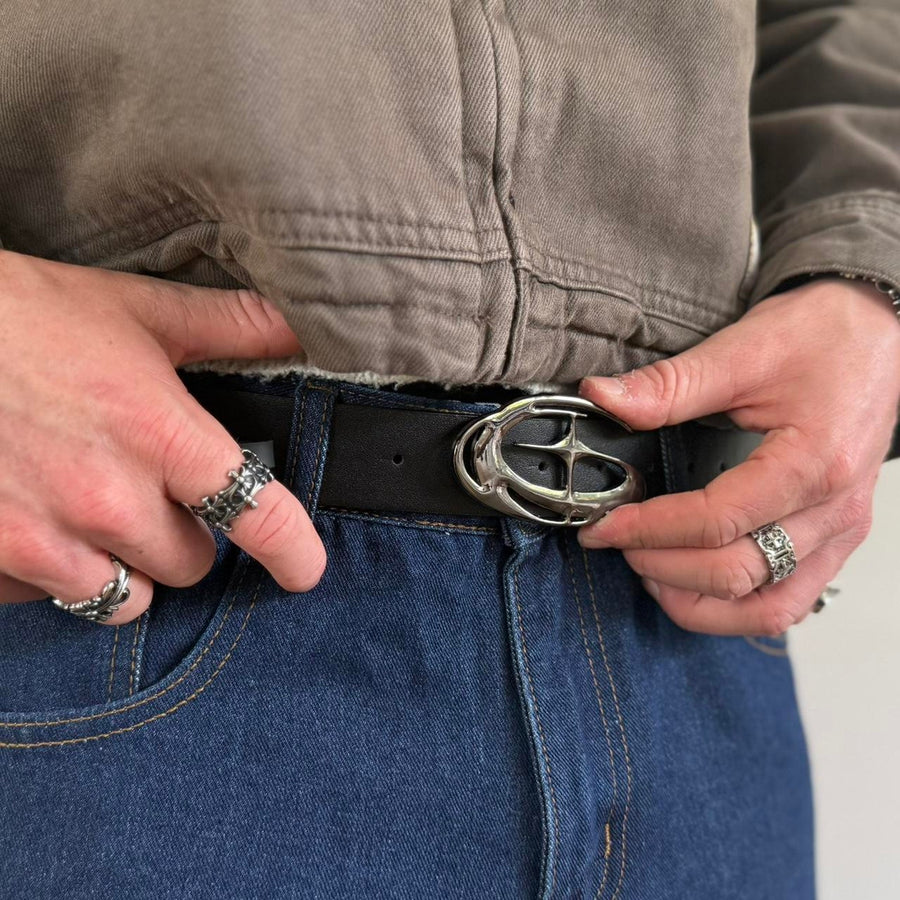 Black Chrome G Buckle Belt