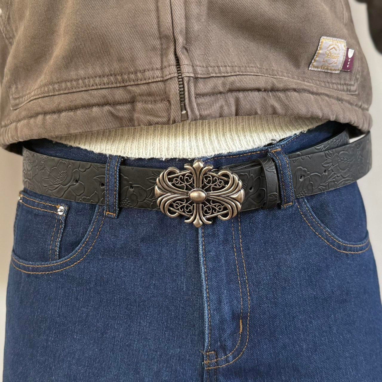 Ornate Cross Buckle Belt