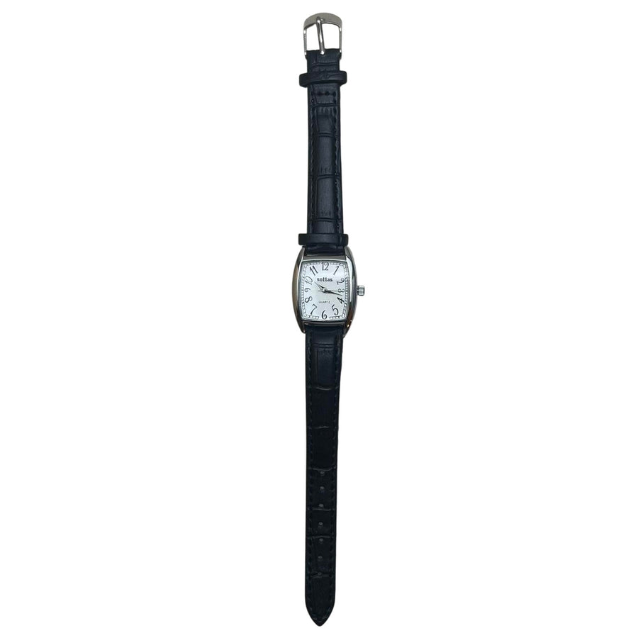 Silver Leather Watch