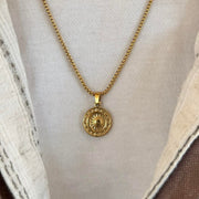 Gold Coin Pendant Necklace