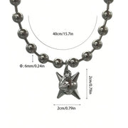 Star Pendant Ball Chain Necklace