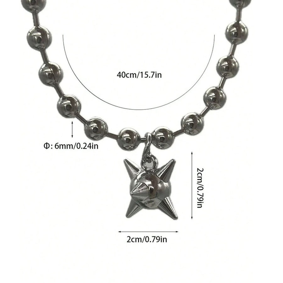 Star Pendant Ball Chain Necklace