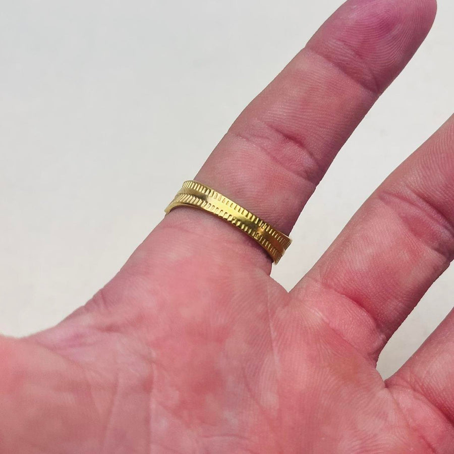 Gold Feather Wrap Ring