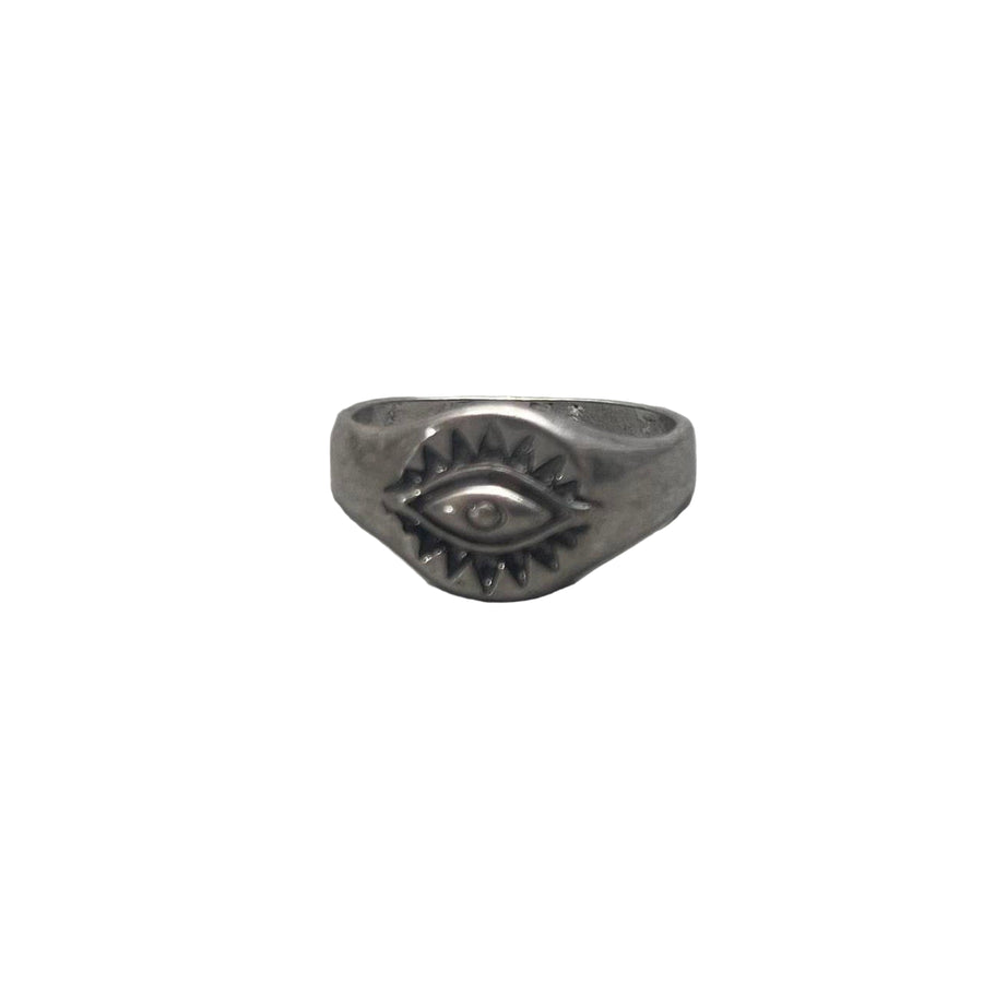 Silver Eye Signet Ring